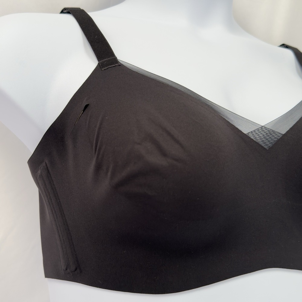 Honeylove CrossOver Contour Bra 36D/DD Black Wireless Full Coverage LWBR0303 - Picture 6 of 11